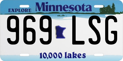 MN license plate 969LSG