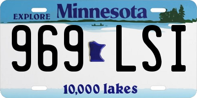 MN license plate 969LSI