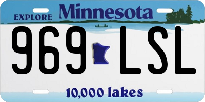 MN license plate 969LSL