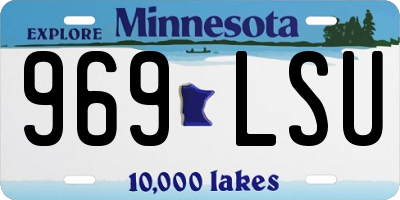 MN license plate 969LSU