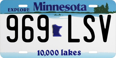 MN license plate 969LSV