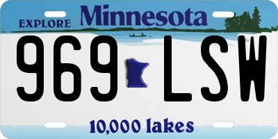 MN license plate 969LSW