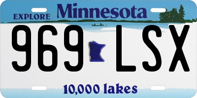 MN license plate 969LSX