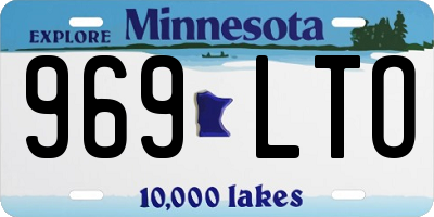 MN license plate 969LTO