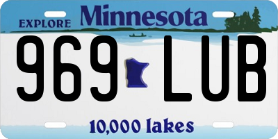 MN license plate 969LUB