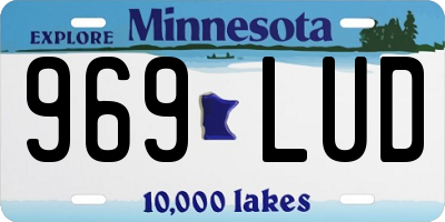 MN license plate 969LUD