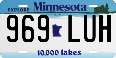 MN license plate 969LUH