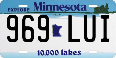 MN license plate 969LUI