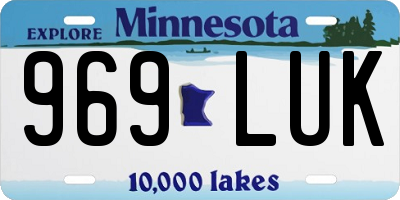 MN license plate 969LUK
