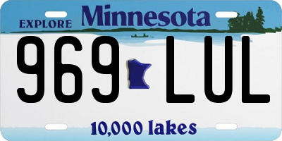 MN license plate 969LUL