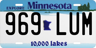 MN license plate 969LUM