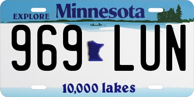 MN license plate 969LUN