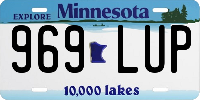 MN license plate 969LUP