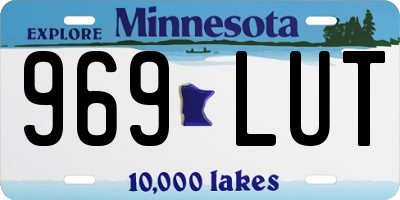 MN license plate 969LUT