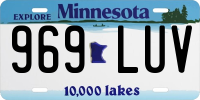 MN license plate 969LUV