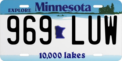 MN license plate 969LUW