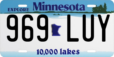 MN license plate 969LUY