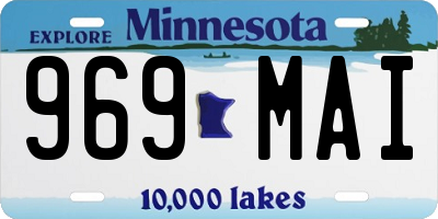 MN license plate 969MAI