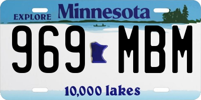 MN license plate 969MBM