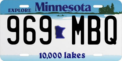 MN license plate 969MBQ