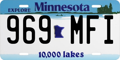 MN license plate 969MFI