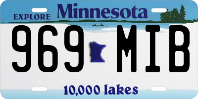 MN license plate 969MIB
