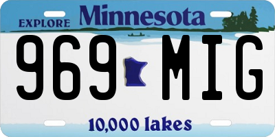 MN license plate 969MIG
