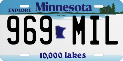 MN license plate 969MIL