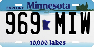MN license plate 969MIW