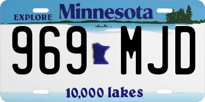 MN license plate 969MJD