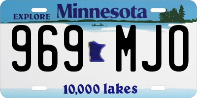 MN license plate 969MJO
