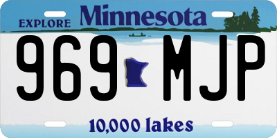 MN license plate 969MJP