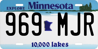 MN license plate 969MJR