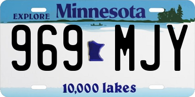 MN license plate 969MJY