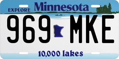 MN license plate 969MKE