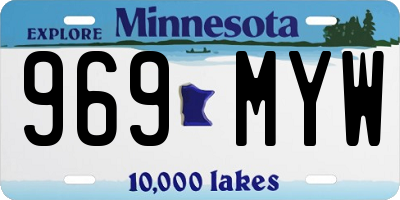 MN license plate 969MYW