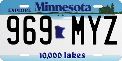 MN license plate 969MYZ