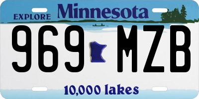 MN license plate 969MZB