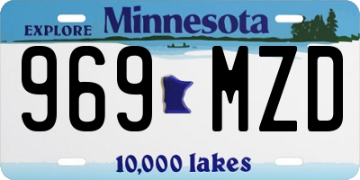 MN license plate 969MZD
