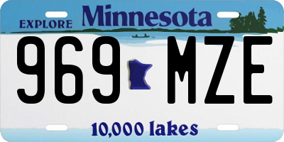 MN license plate 969MZE