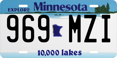 MN license plate 969MZI