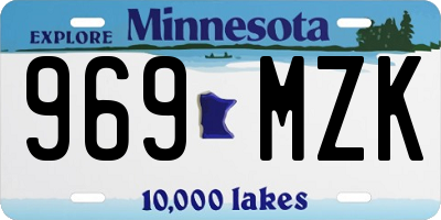 MN license plate 969MZK
