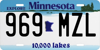 MN license plate 969MZL