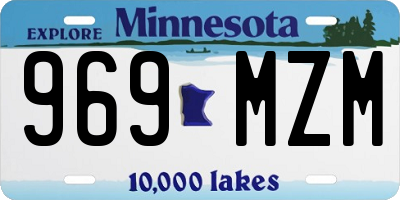 MN license plate 969MZM