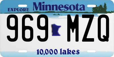 MN license plate 969MZQ