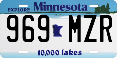 MN license plate 969MZR