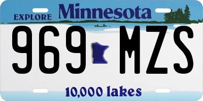 MN license plate 969MZS
