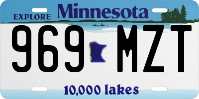 MN license plate 969MZT
