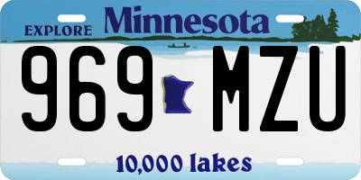 MN license plate 969MZU