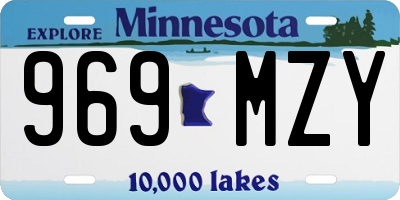MN license plate 969MZY